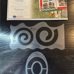 Creative Memories Titletopia Oval & Swirls Letters & Sticker Aligners Scrapbook